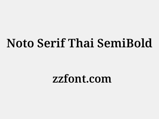 Noto Serif Thai SemiBold