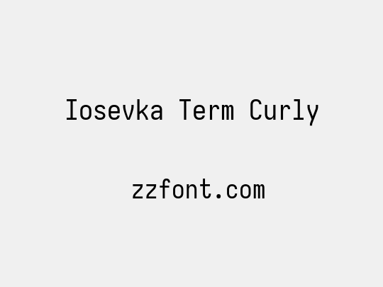 Iosevka Term Curly