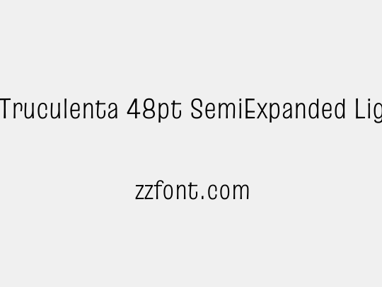 Truculenta 48pt SemiExpanded Light