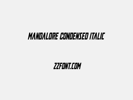 Mandalore Condensed Italic