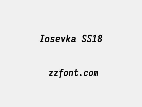 Iosevka SS18