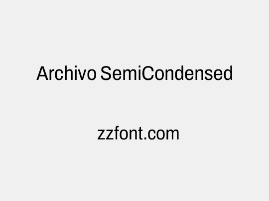 Archivo SemiCondensed