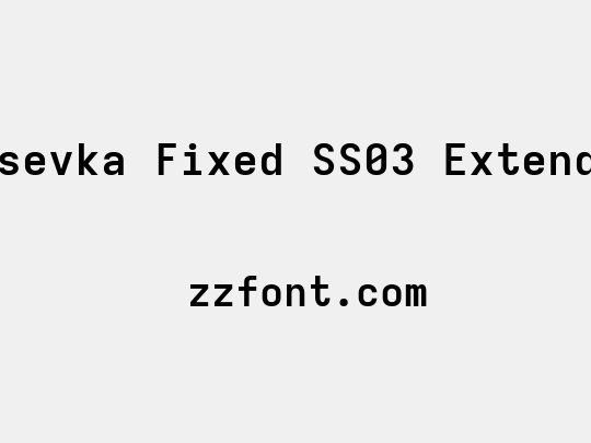 Iosevka Fixed SS03 Extended