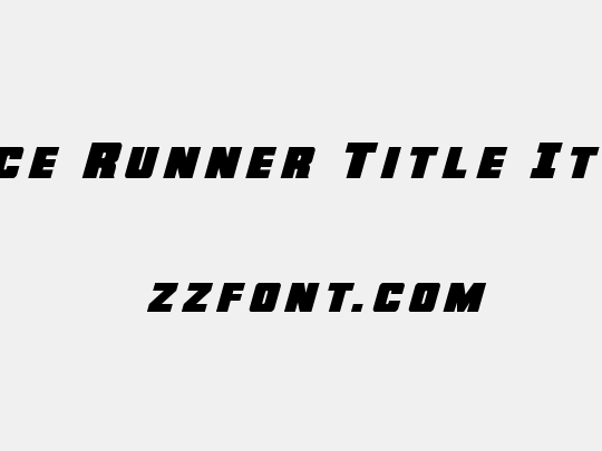 Force Runner Title Italic