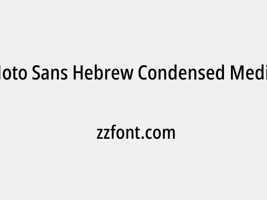 Noto Sans Hebrew Condensed Medium