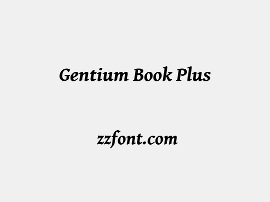 Gentium Book Plus