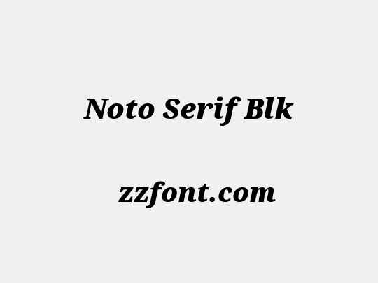 Noto Serif Blk