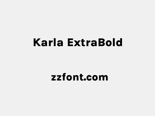 Karla ExtraBold
