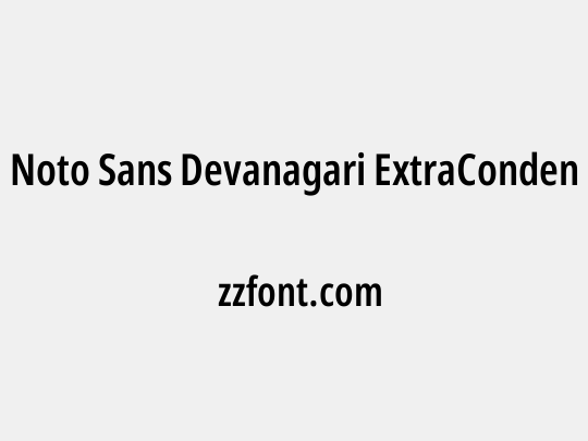 Noto Sans Devanagari ExtraCondensed SemiBold