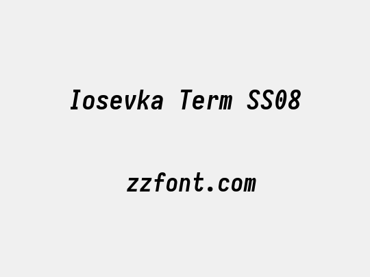 Iosevka Term SS08