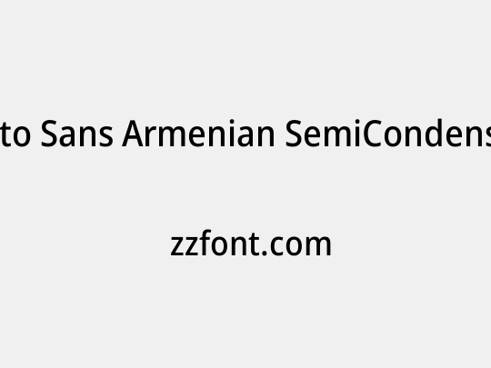 Noto Sans Armenian SemiCondensed Medium