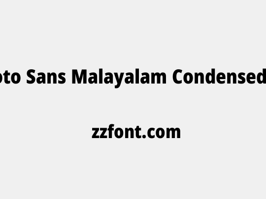Noto Sans Malayalam Condensed Black