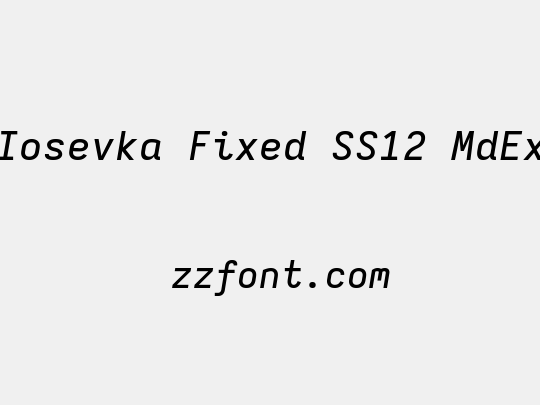 Iosevka Fixed SS12 MdEx