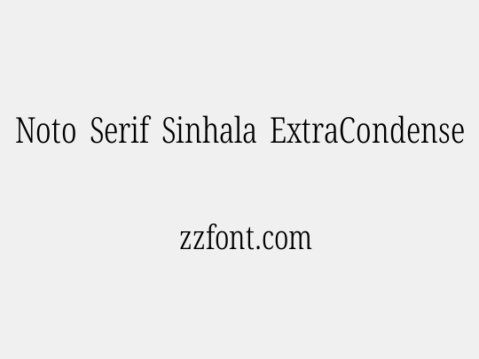 Noto Serif Sinhala ExtraCondensed Light