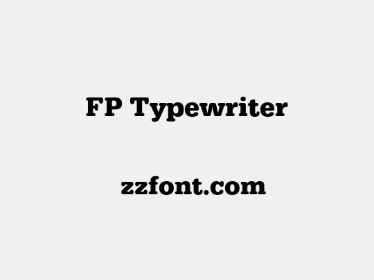 FP Typewriter