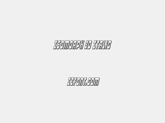 Isomorph 3D Italic