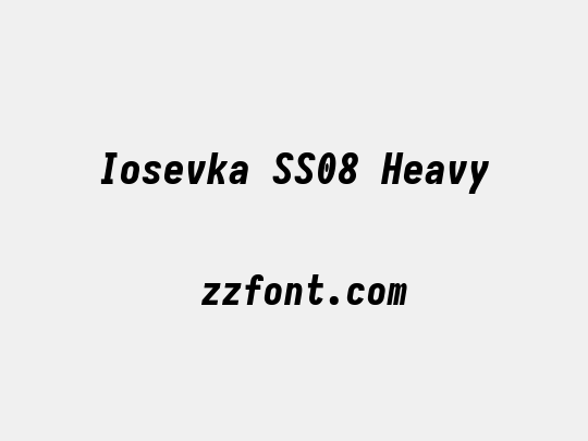 Iosevka SS08 Heavy
