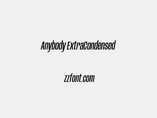 Anybody ExtraCondensed