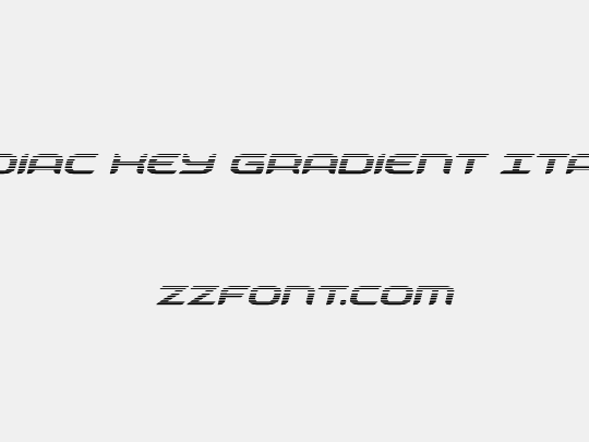 Zodiac Key Gradient Italic