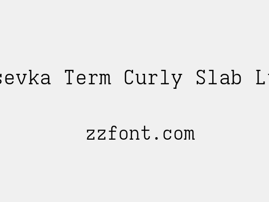 Iosevka Term Curly Slab LtEx