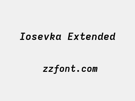 Iosevka Extended