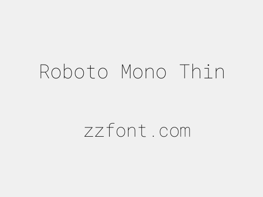Roboto Mono Thin