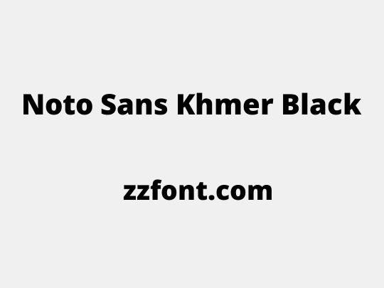 Noto Sans Khmer Black