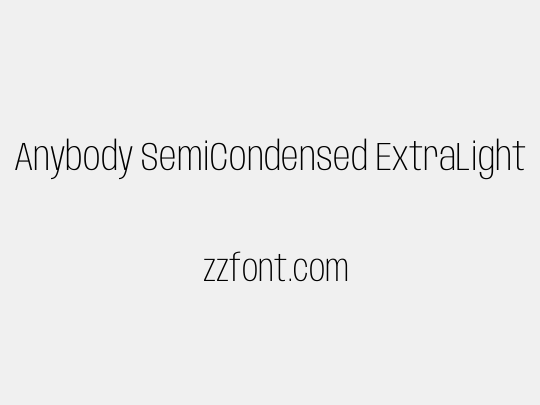 Anybody SemiCondensed ExtraLight