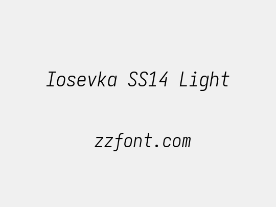 Iosevka SS14 Light