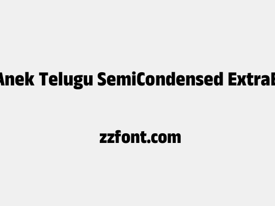 Anek Telugu SemiCondensed ExtraBold