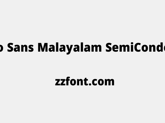 Noto Sans Malayalam SemiCondensed Black