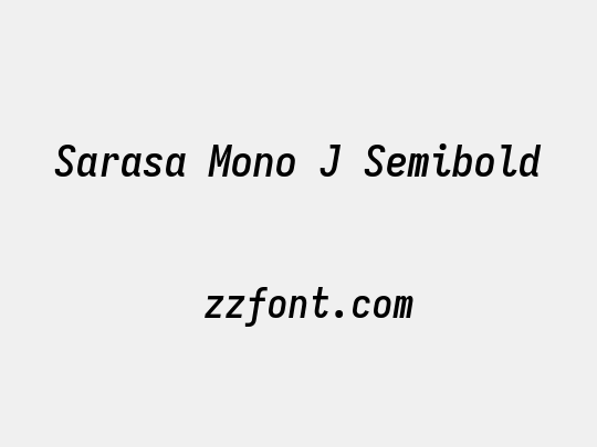 Sarasa Mono J Semibold