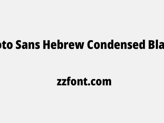 Noto Sans Hebrew Condensed Black