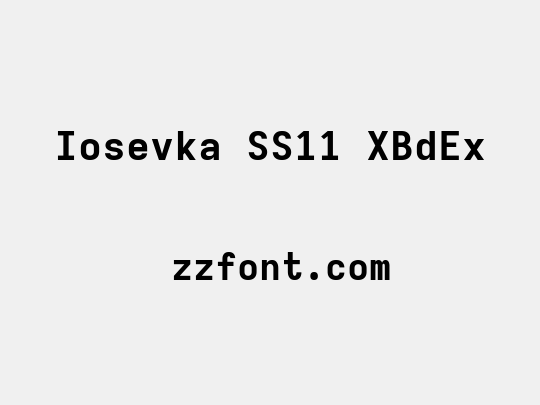 Iosevka SS11 XBdEx
