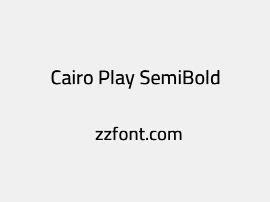 Cairo Play SemiBold