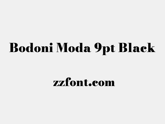 Bodoni Moda 9pt Black