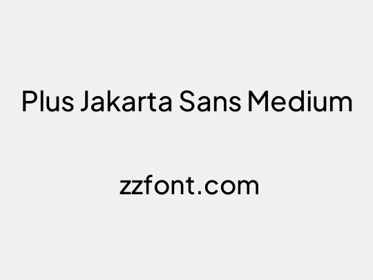 Plus Jakarta Sans Medium