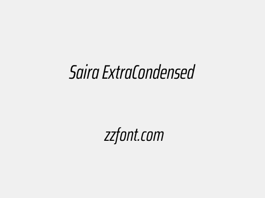 Saira ExtraCondensed