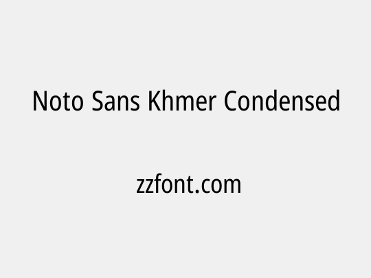 Noto Sans Khmer Condensed