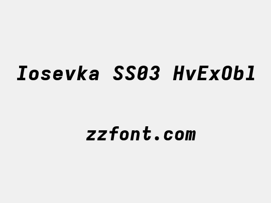 Iosevka SS03 HvExObl