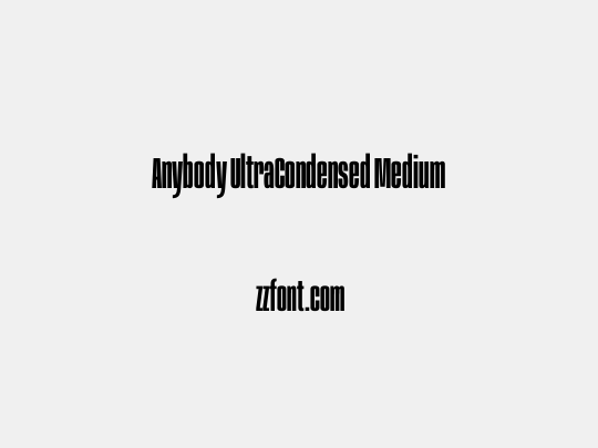 Anybody UltraCondensed Medium