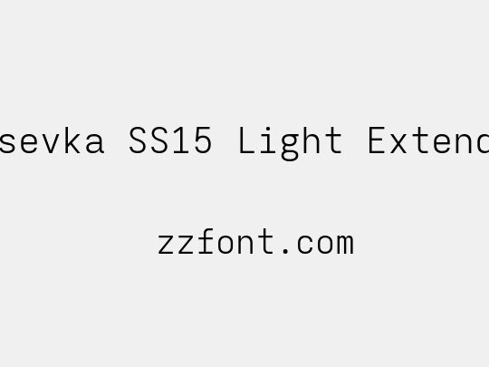 Iosevka SS15 Light Extended