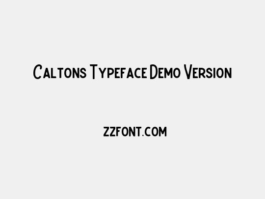 Caltons Typeface Demo Version