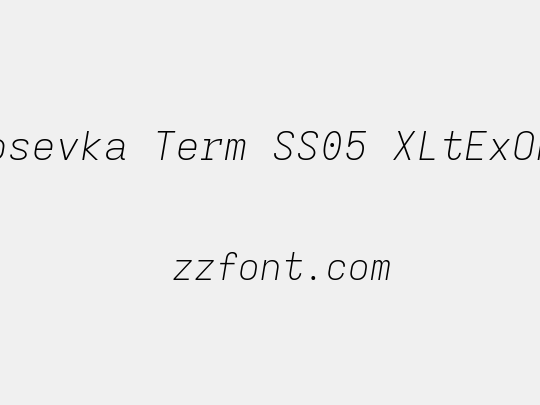 Iosevka Term SS05 XLtExObl