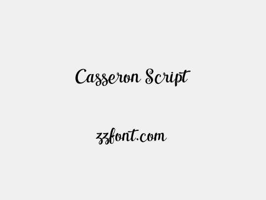 Casseron Script