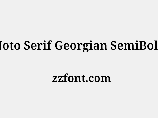 Noto Serif Georgian SemiBold