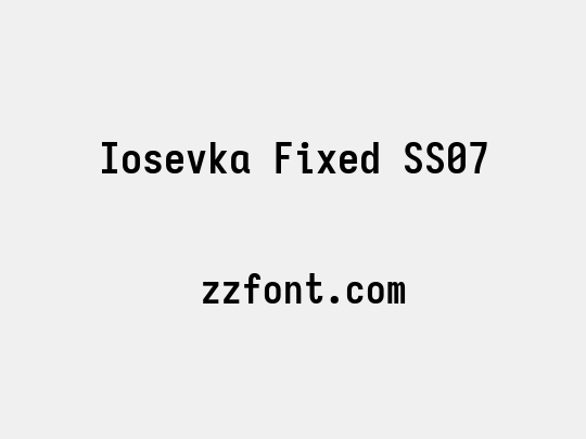 Iosevka Fixed SS07