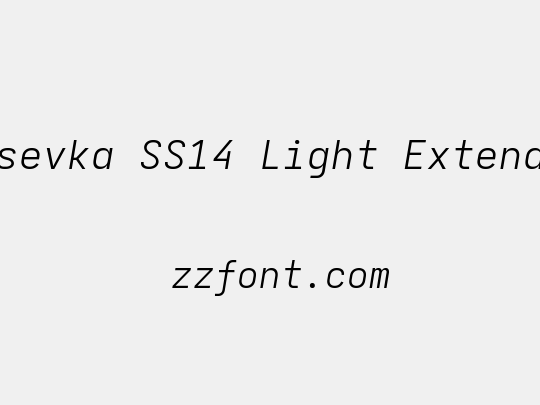 Iosevka SS14 Light Extended