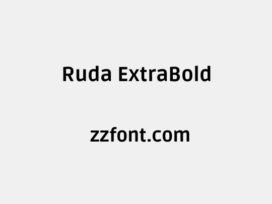 Ruda ExtraBold