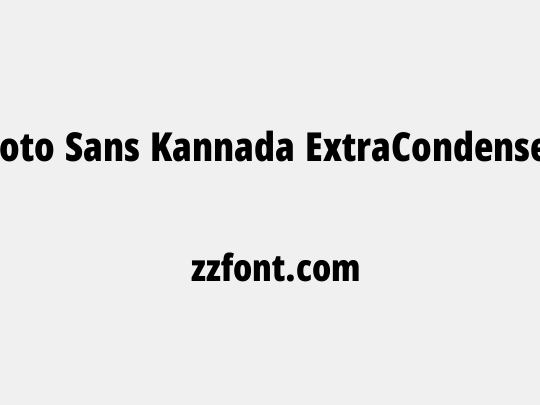 Noto Sans Kannada ExtraCondensed Black